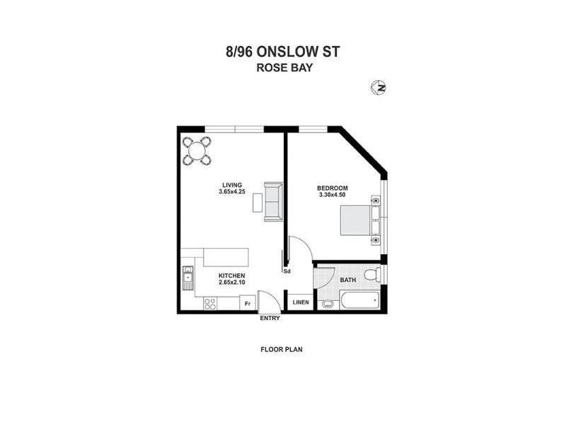 8/96 Onslow Street, Rose Bay NSW 2029 Floorplan
