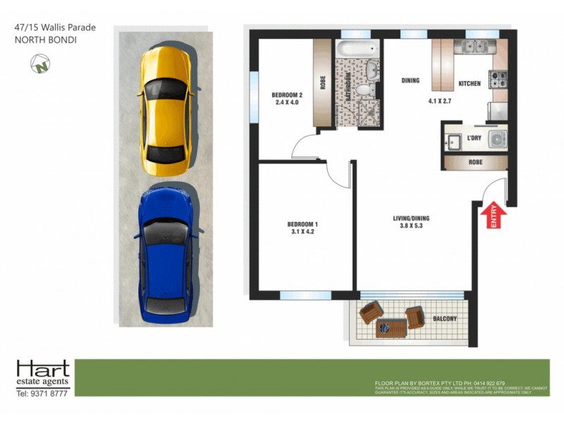 47/15 Wallis Parade, North Bondi NSW 2026 Floorplan