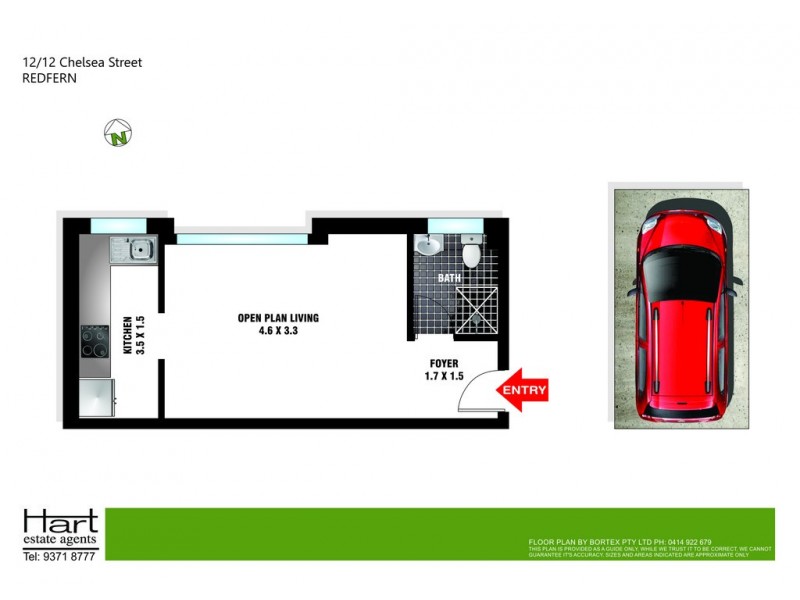 12/12 Chelsea Street, Redfern NSW 2016 Floorplan