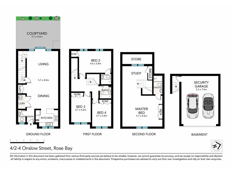 4/2-4 Onslow Street, Rose Bay NSW 2029 Floorplan