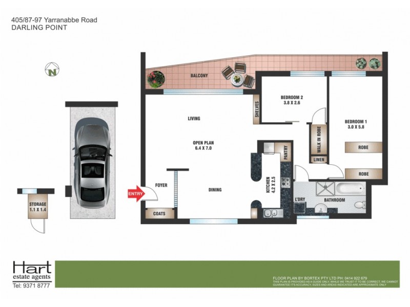 405/87-97 Yarranabbe Road, Darling Point NSW 2027 Floorplan