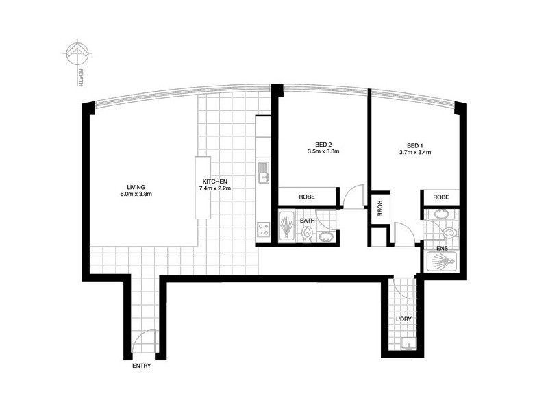 1402/129-135 Harrington Street, Sydney NSW 2000 Floorplan
