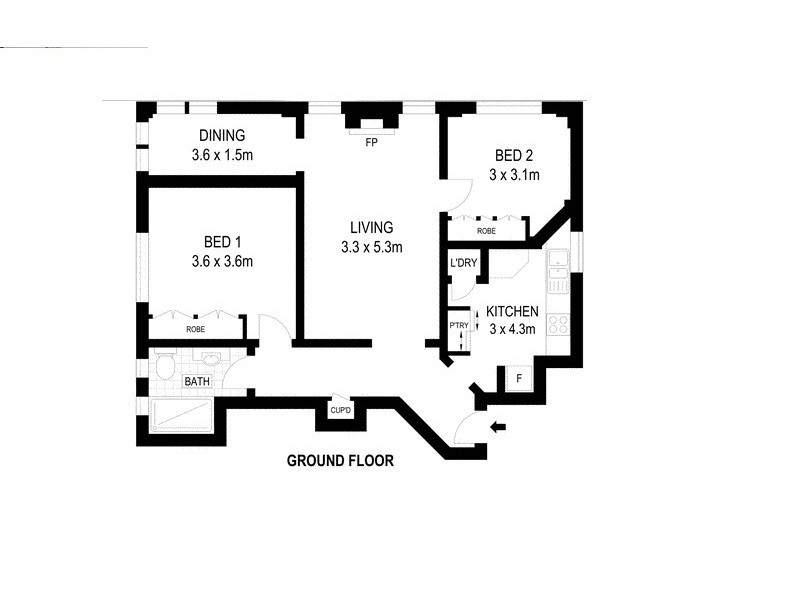 1/32 Balfour Road, Rose Bay NSW 2029 Floorplan