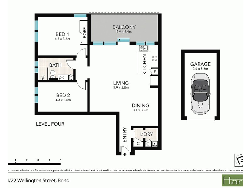24/22 Wellington Street, Bondi NSW 2026 Floorplan