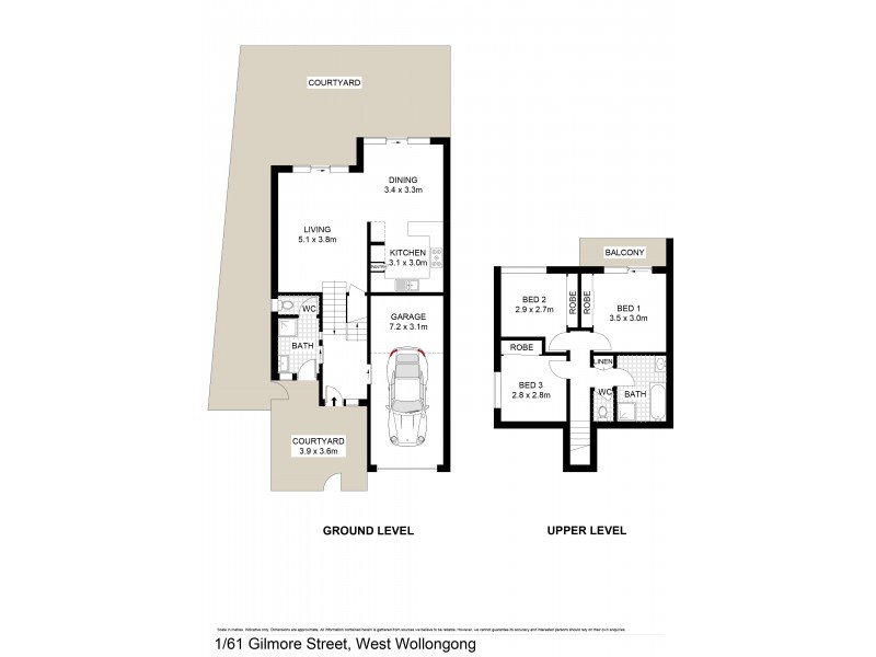 1/61 Gilmore Street, West Wollongong NSW 2500 Floorplan