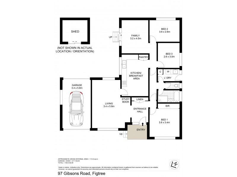 97 Gibsons Road, Figtree NSW 2525 Floorplan