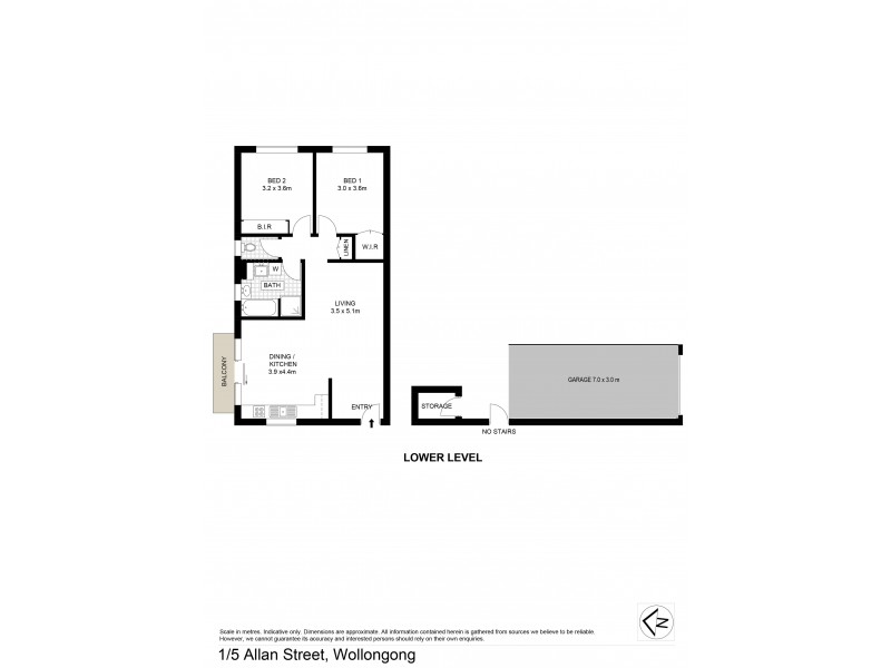 1/5 Allan Street, Wollongong NSW 2500 Floorplan
