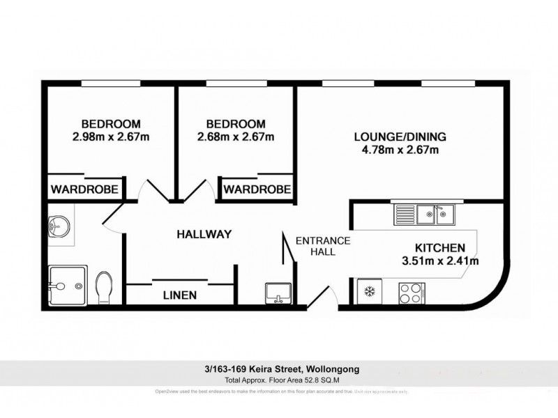 3/163 Keira St, Wollongong NSW 2500 Floorplan