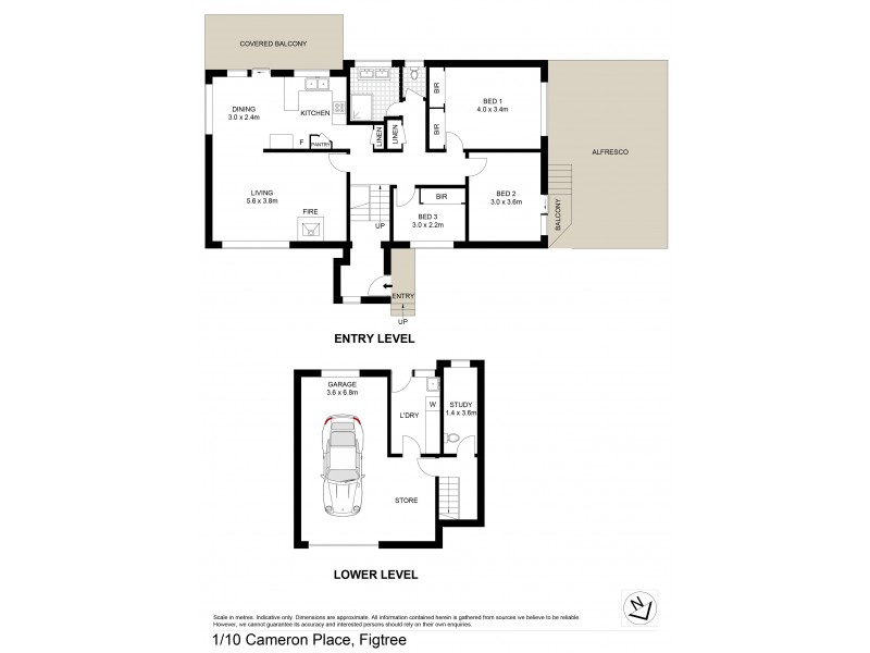 1/10 Cameron Place, Figtree NSW 2525 Floorplan