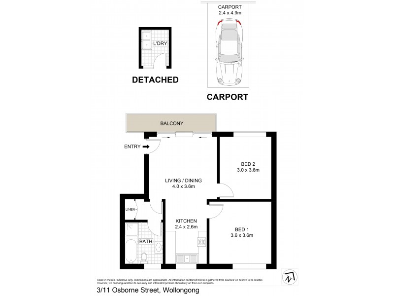 3/11 Osborne Street, Wollongong NSW 2500 Floorplan
