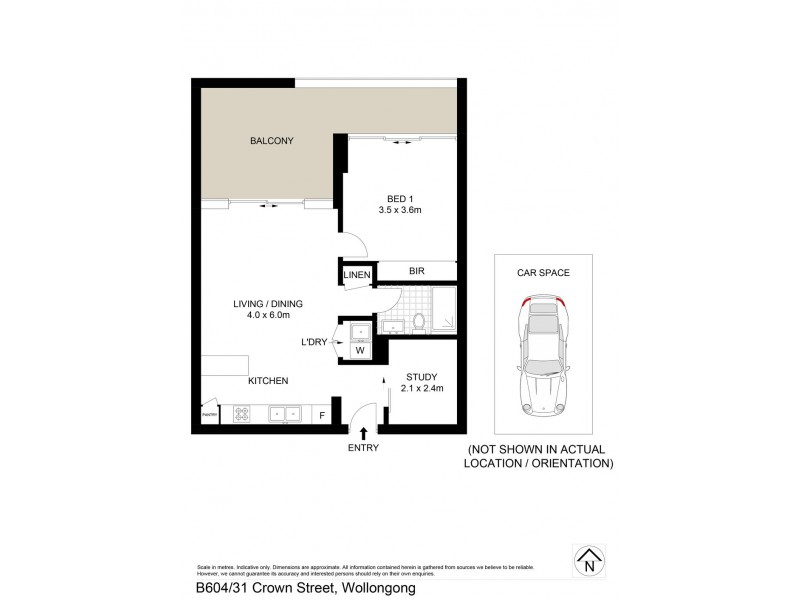 B604/31 Crown Street, Wollongong NSW 2500 Floorplan