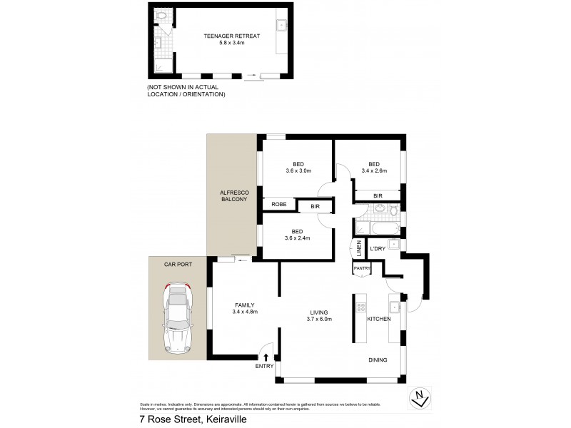 7 Rose Street, Keiraville NSW 2500 Floorplan