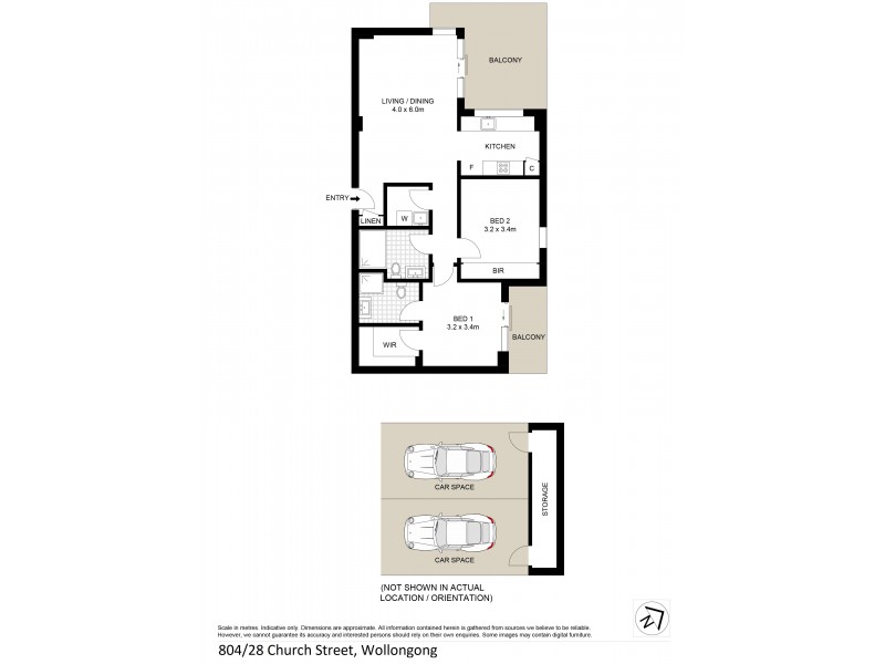 804/28 Church Street, Wollongong NSW 2500 Floorplan