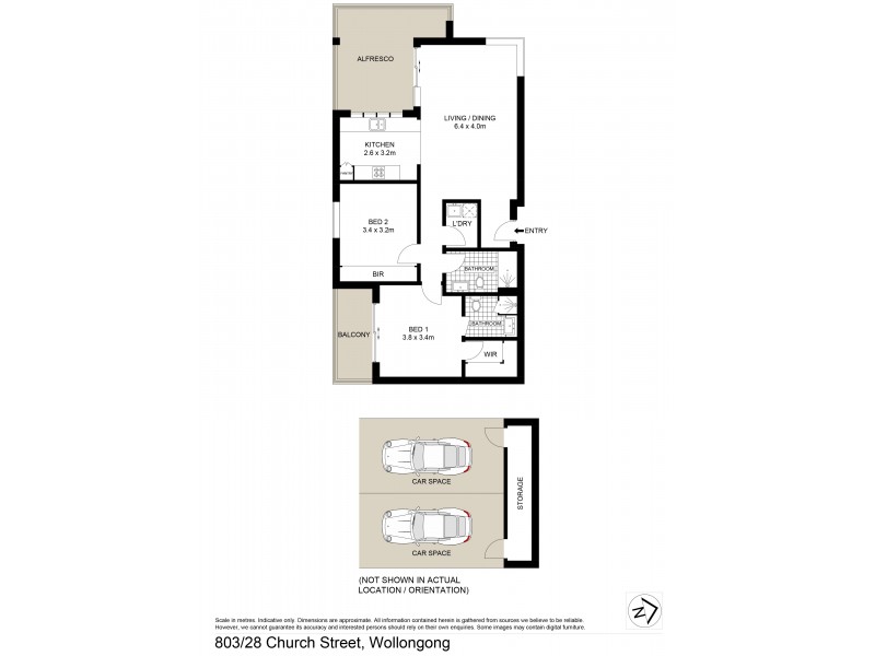 803/28 Church Street, Wollongong NSW 2500 Floorplan