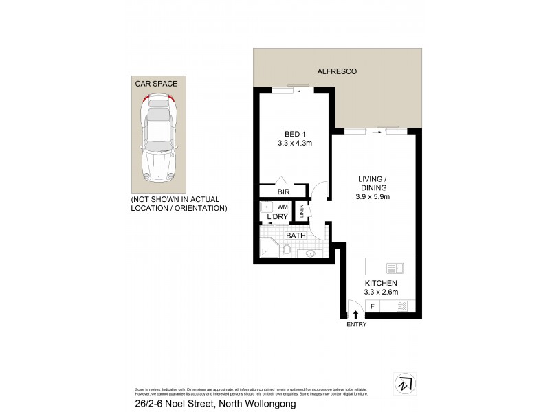 26/2-6 Noel Street, North Wollongong NSW 2500 Floorplan