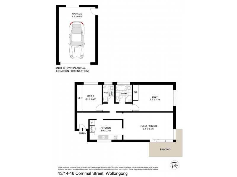 13/14-16 Corrimal Street, Wollongong NSW 2500 Floorplan