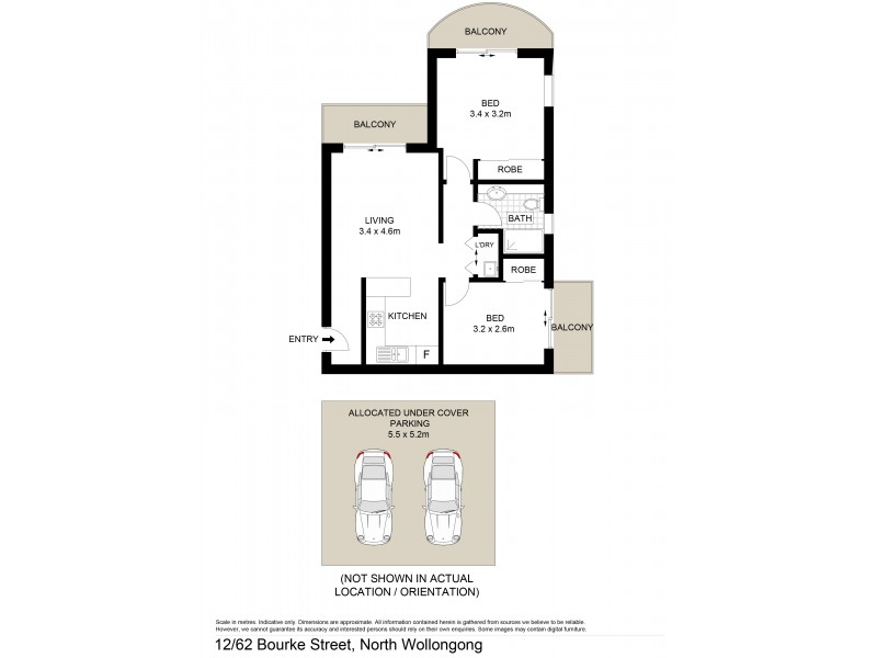 12/62 Bourke Street, North Wollongong NSW 2500 Floorplan