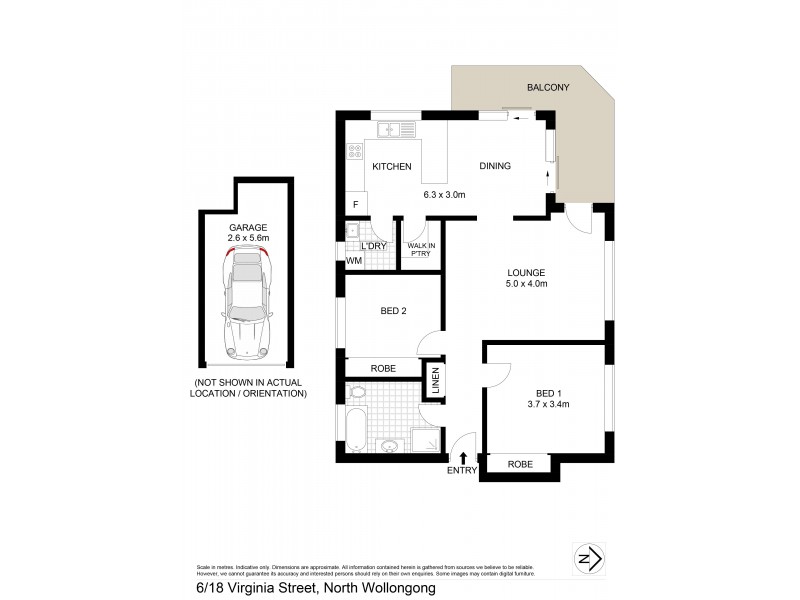6/18 Virginia Street, North Wollongong NSW 2500 Floorplan