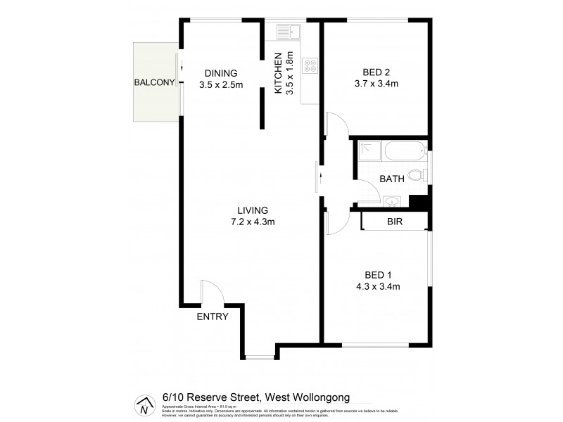 1-6/10 Reserve Street, West Wollongong NSW 2500 Floorplan