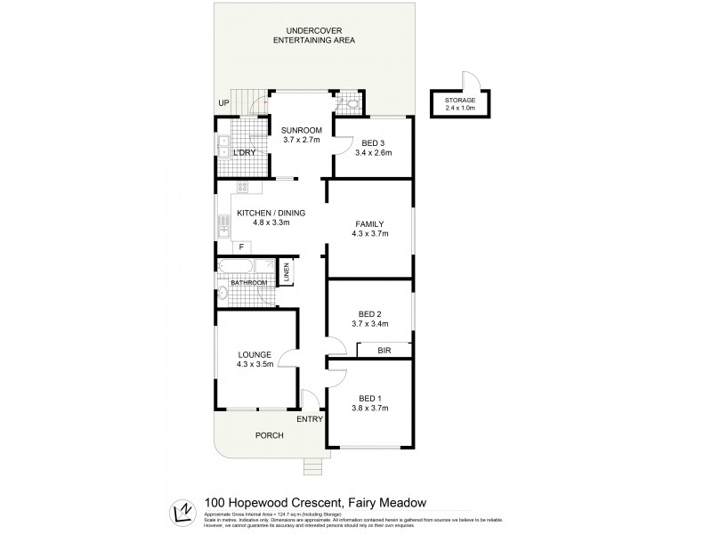 100 Hopewood Crescent, Fairy Meadow NSW 2519 Floorplan