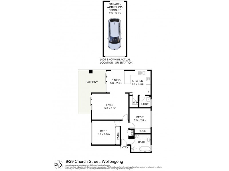9/29 Church Street, Wollongong NSW 2500 Floorplan
