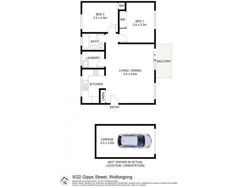 9/22 Gipps Street, Wollongong NSW 2500 Floorplan