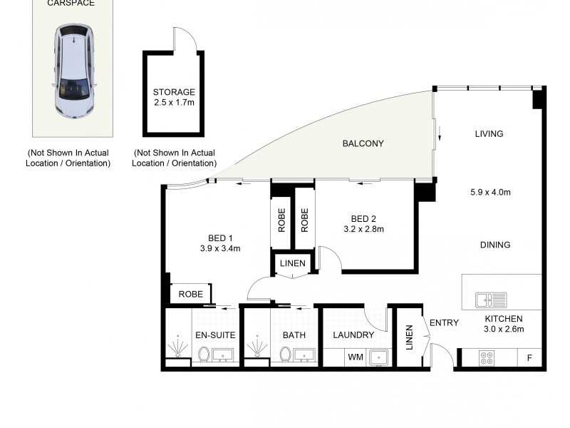 1303/10 Regent Street, Wollongong NSW 2500 Floorplan