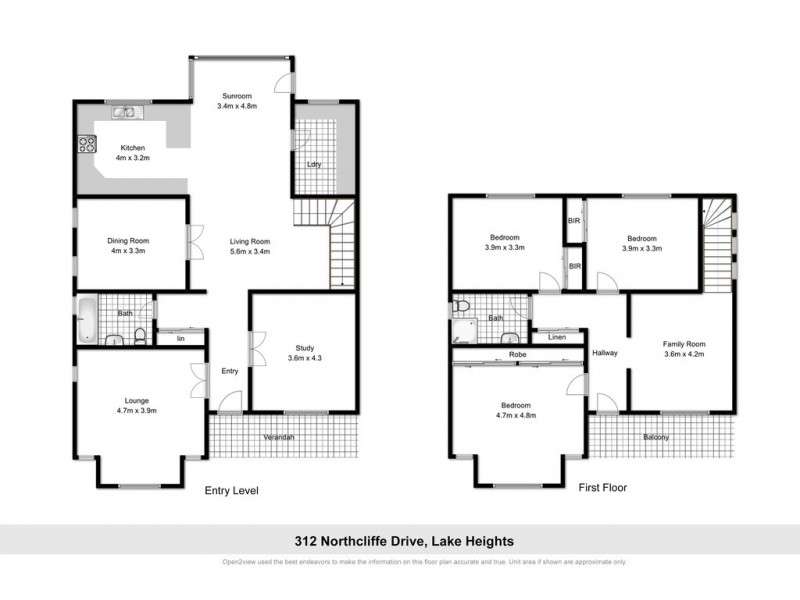 312 Northcliffe Drive, Lake Heights NSW 2502 Floorplan