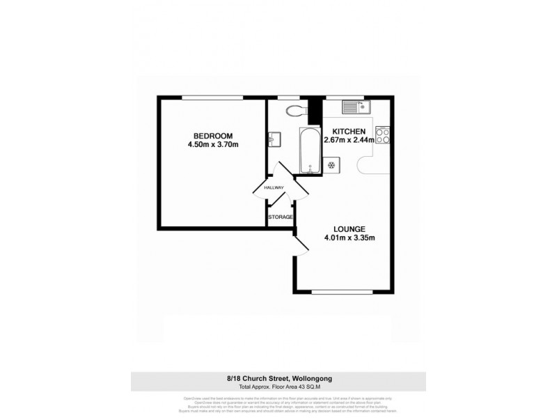 8/18 Church St, Wollongong NSW 2500 Floorplan