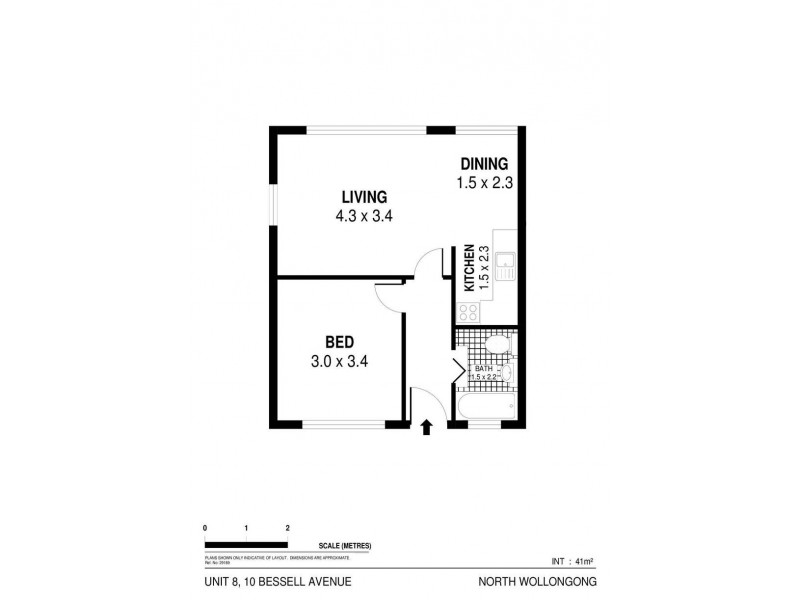 8/10 Bessell Ave, North Wollongong NSW 2500 Floorplan