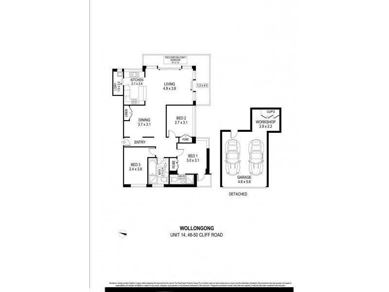 14/48 Cliff Rd, Wollongong NSW 2500 Floorplan