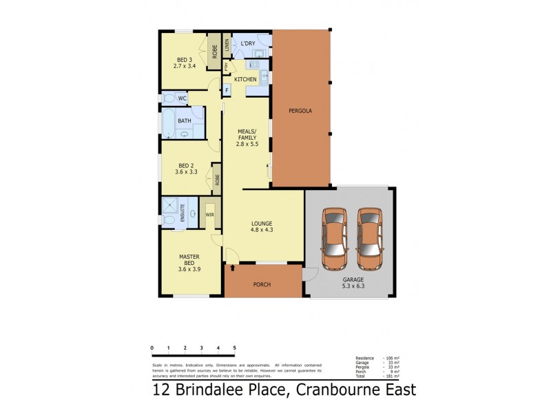 12 Brindalee Place, Cranbourne East VIC 3977 Floorplan