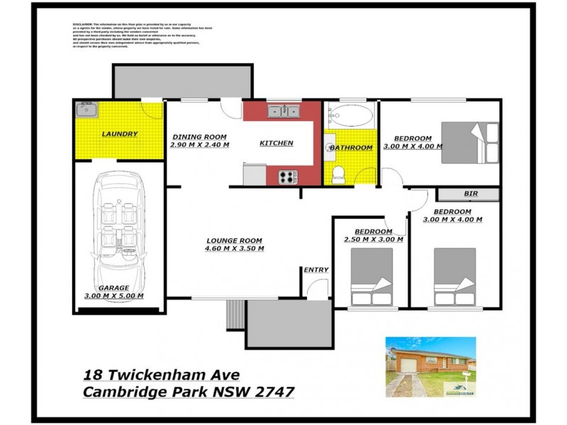 18 Twickenham Avenue, Cambridge Park NSW 2747 Floorplan