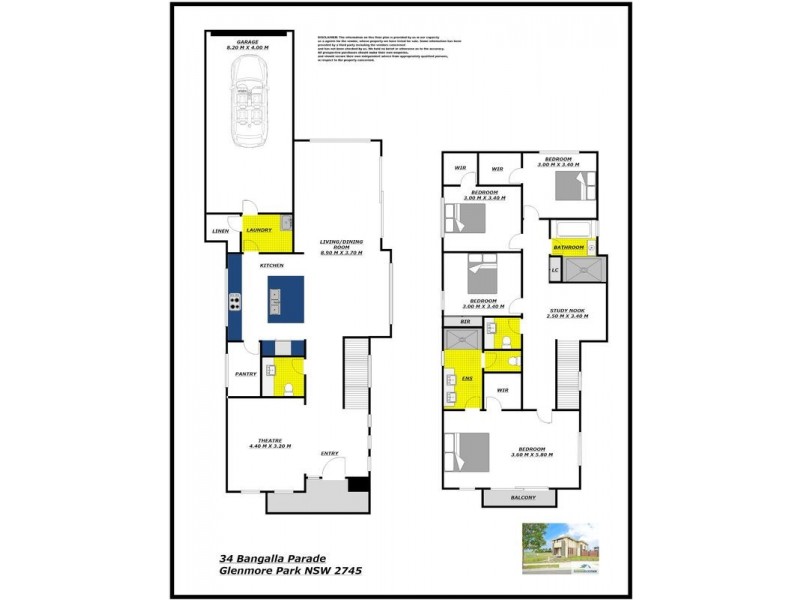34 Bangalla Parade, Glenmore Park NSW 2745 Floorplan