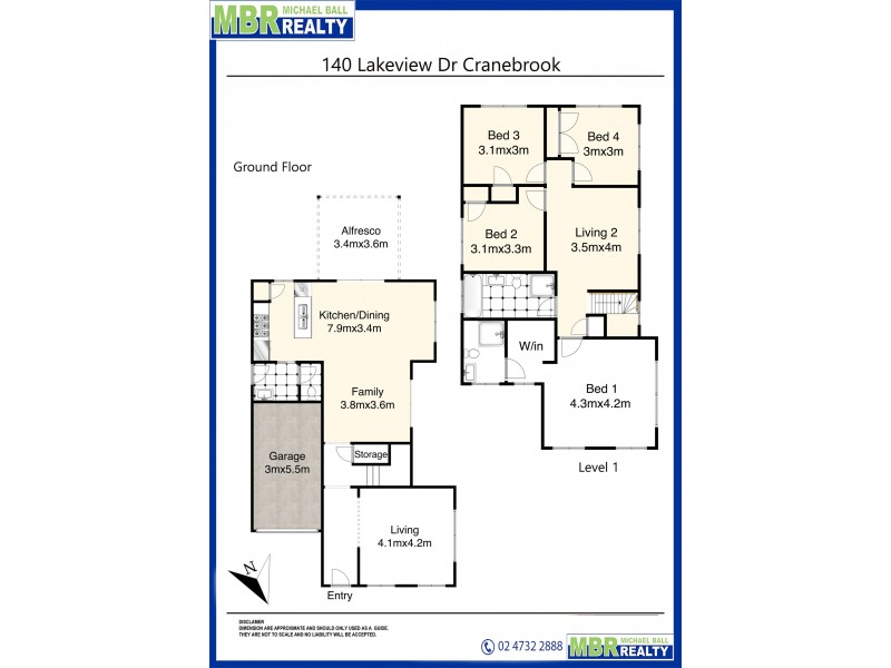 140 Lakeview Drive, Cranebrook NSW 2749 Floorplan
