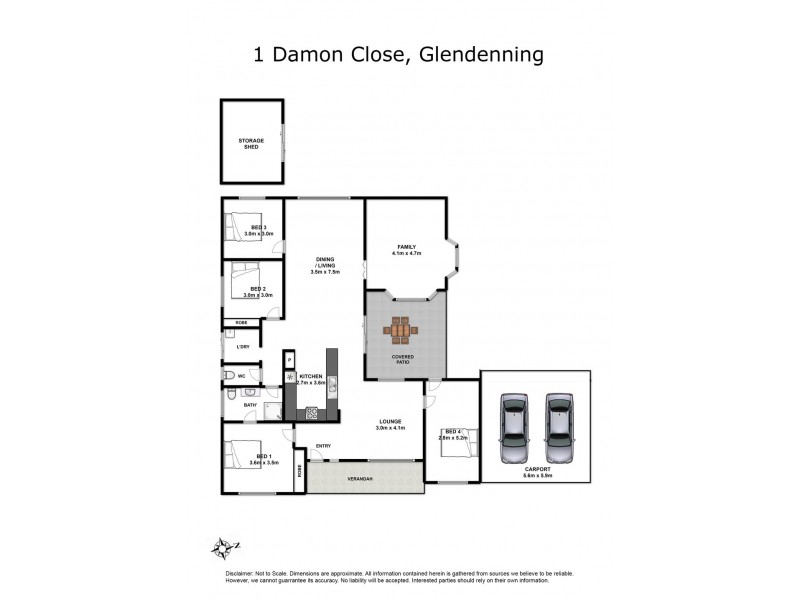 1 Damon Close, Glendenning NSW 2761 Floorplan