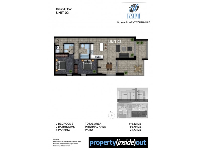 2/34 Lane Street, Wentworthville NSW 2145 Floorplan