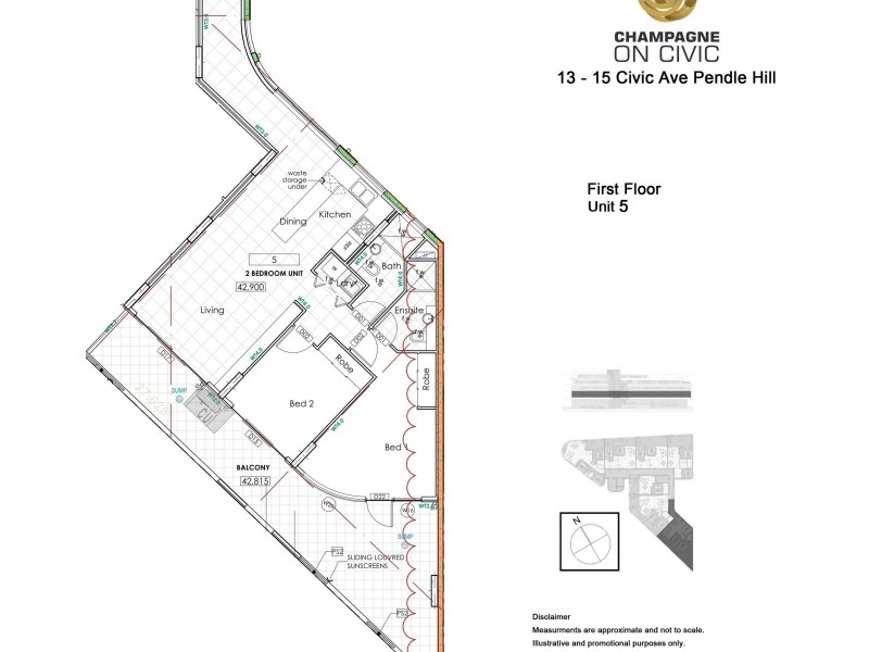 5/13-15 Civic Avenue, Pendle Hill NSW 2145 Floorplan