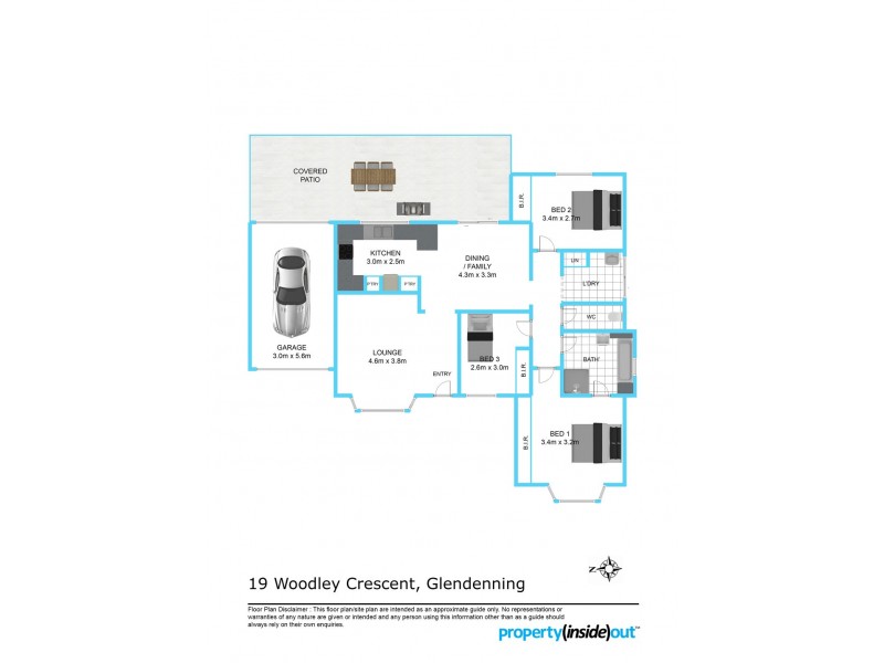 19 Woodley Crescent, Glendenning NSW 2761 Floorplan