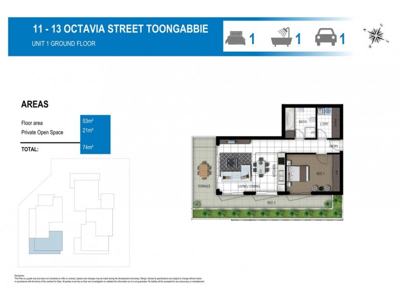 1/11-13 Octavia St, Toongabbie NSW 2146 Floorplan