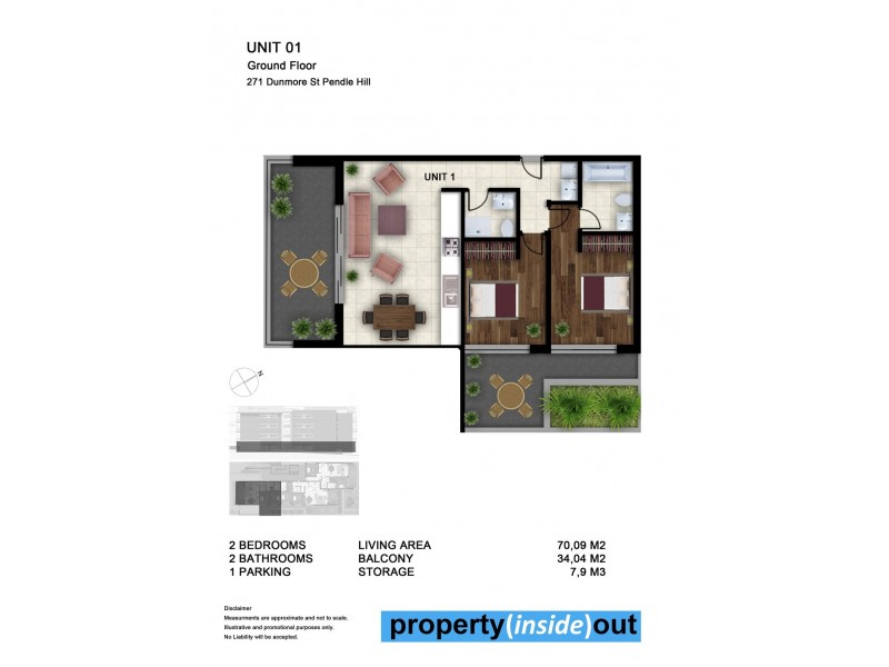 1/271 Dunmore Street, Pendle Hill NSW 2145 Floorplan