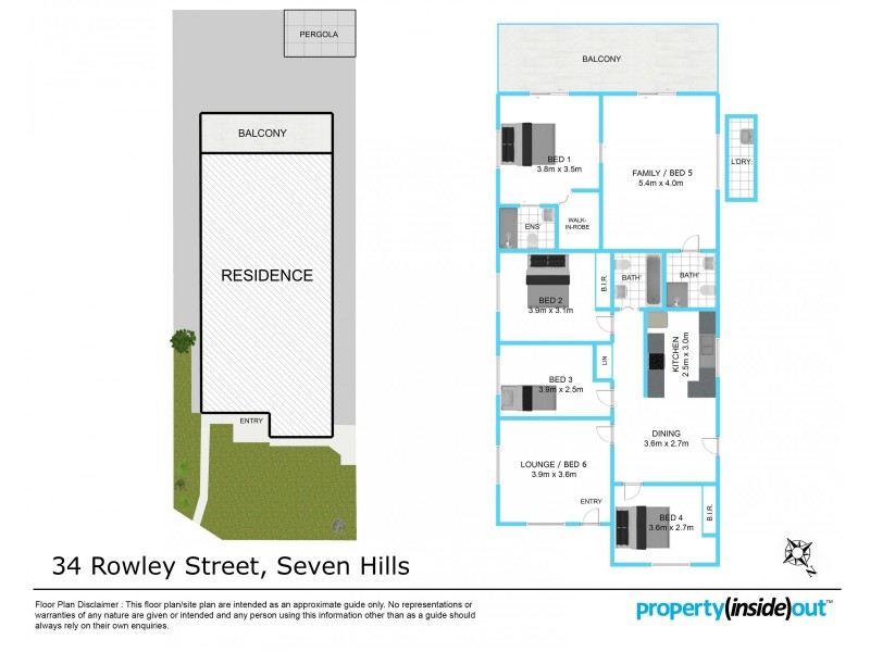 34 Rowley street, Seven Hills NSW 2147 Floorplan