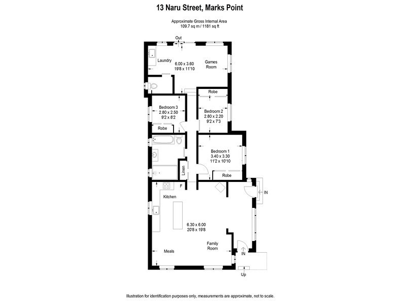 13 Naru Street, Marks Point NSW 2280 Floorplan