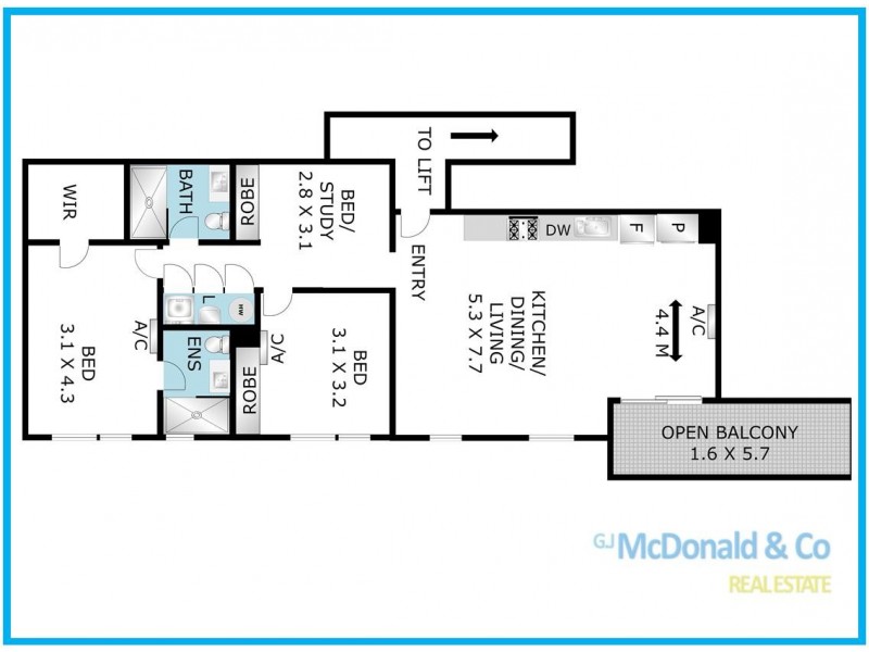 105/100 Western Beach Road, Geelong VIC 3220 Floorplan