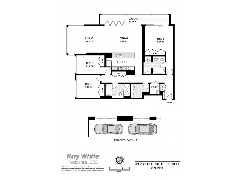 22 E / 171 Gloucester Street, Sydney NSW 2000 Floorplan