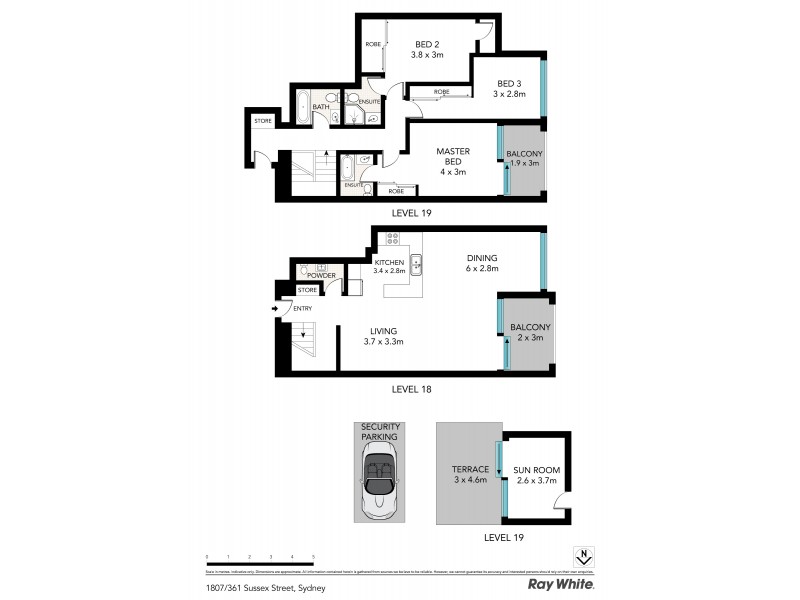 1807 / 361 Sussex Street, Sydney NSW 2000 Floorplan