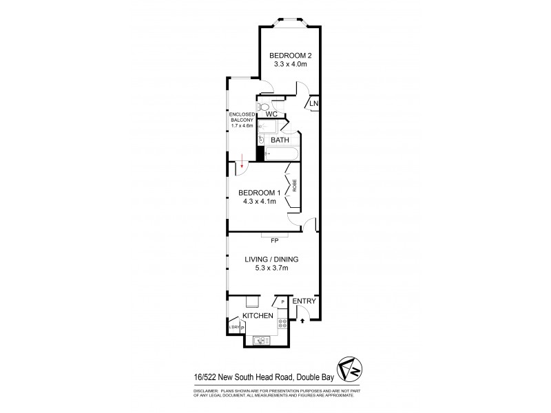 16 / 522 New South Head Road, Double Bay NSW 2028 Floorplan