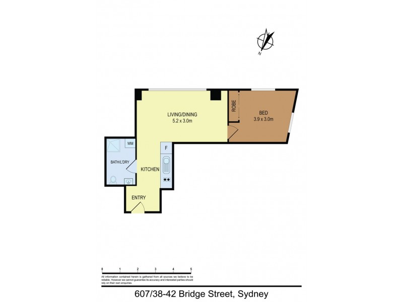 607 / 38 – 42 Bridge Street, Sydney NSW 2000 Floorplan