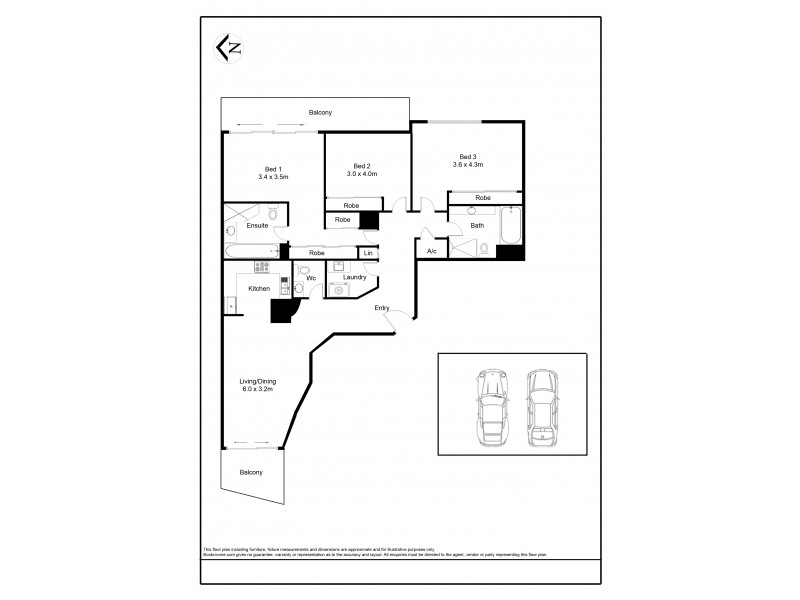 128/361 Kent Street, Sydney NSW 2000 Floorplan