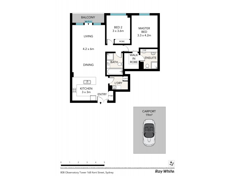 808 / 168 Kent Street, Sydney NSW 2000 Floorplan